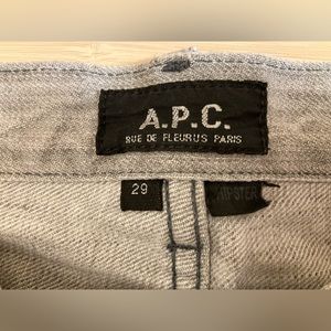 29x29 APC grey rail straight jeans